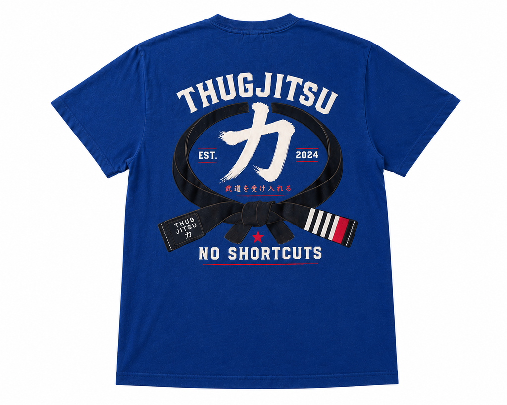 ThugJitsu “No Shortcuts” Graphic Tee | Royal Blue