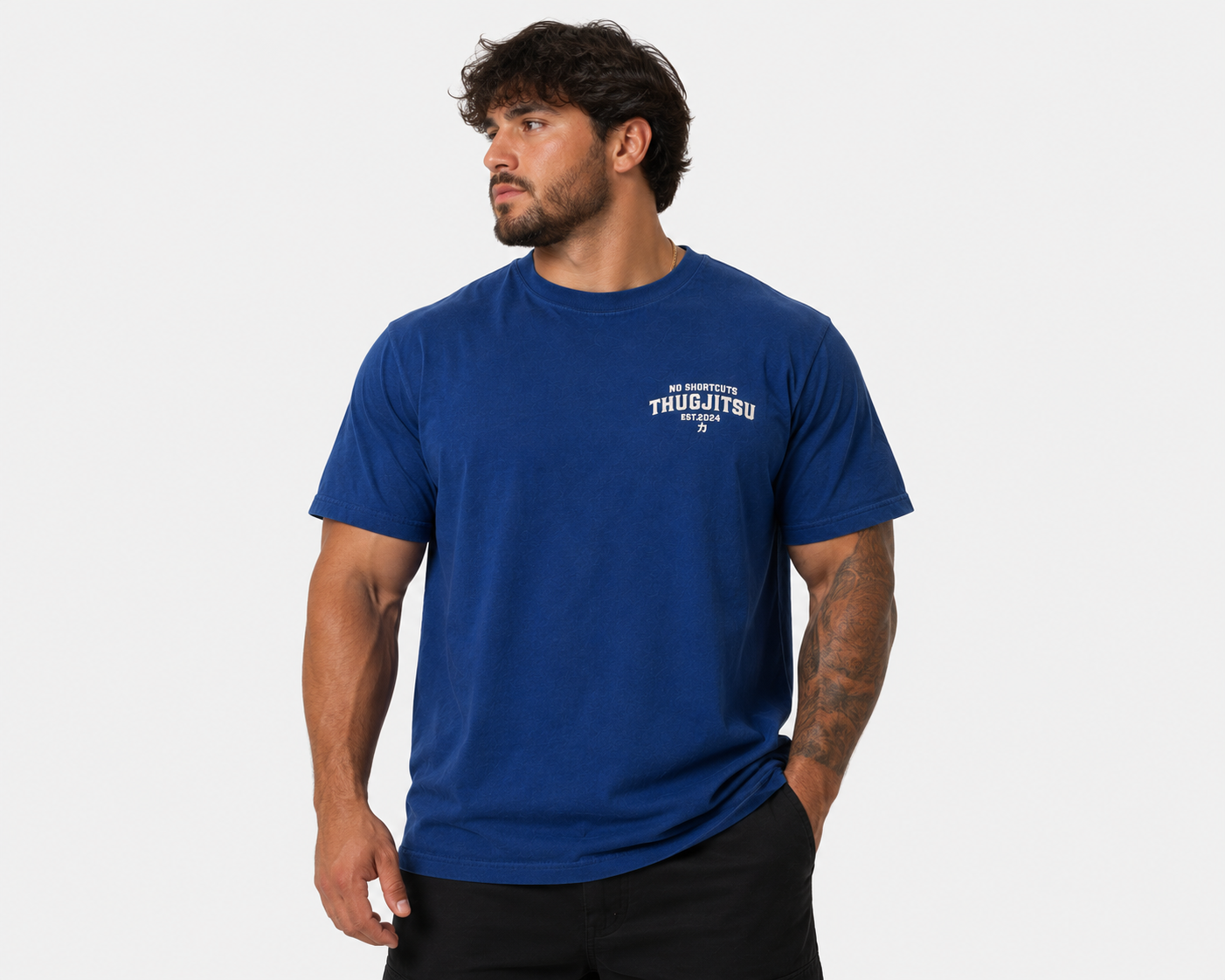 ThugJitsu “No Shortcuts” Graphic Tee | Royal Blue